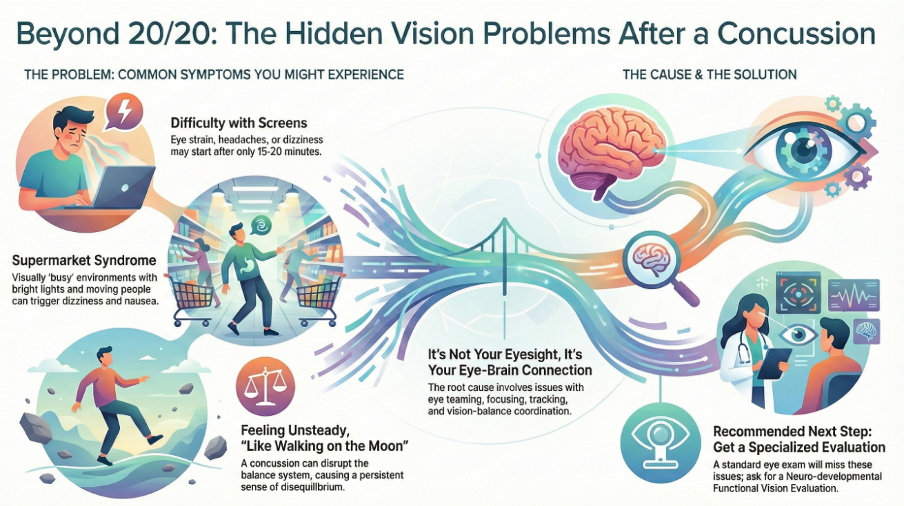 Vision Problems After a Concussion: What's Causing Them? | Sun Time ...