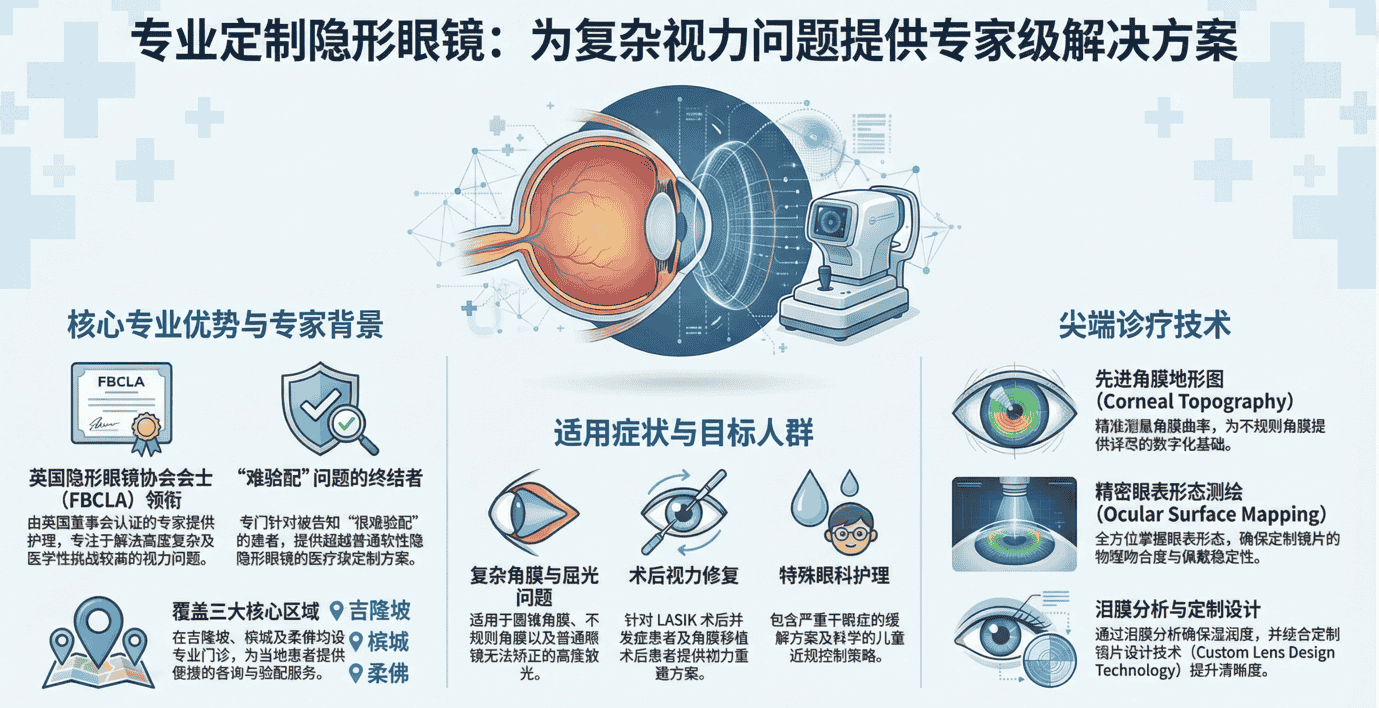 用于圆锥角膜、高度散光、干眼与近视控制的高级定制隐形眼镜解决方案